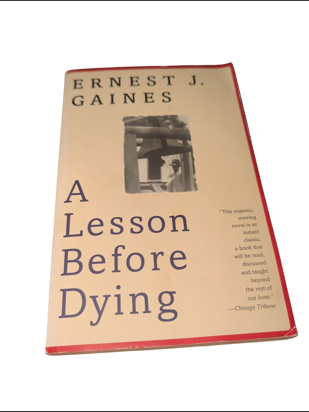 - A Lesson Before Dying Ernest J. Gaines (Beige & Red Cover) Paperback Novel